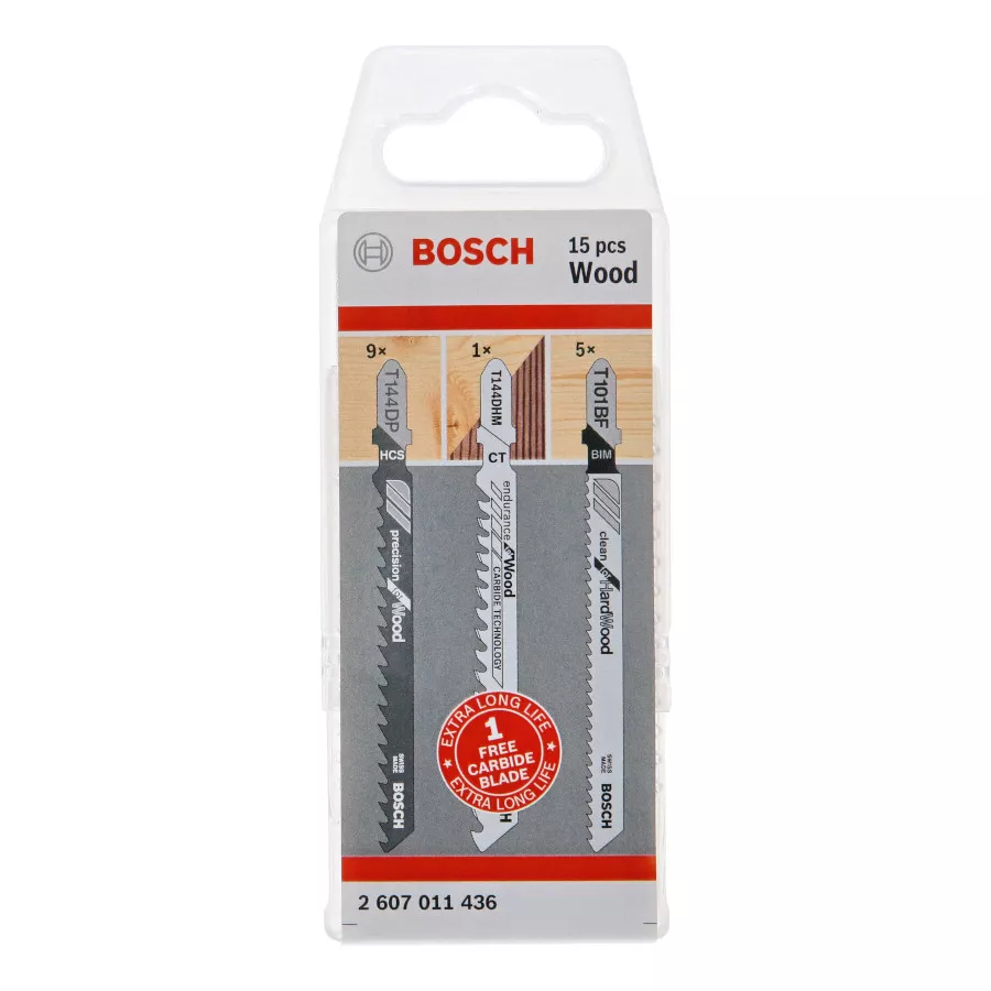 Assortiment 15 lames bois réf. 2 607 011 436 Bosch
